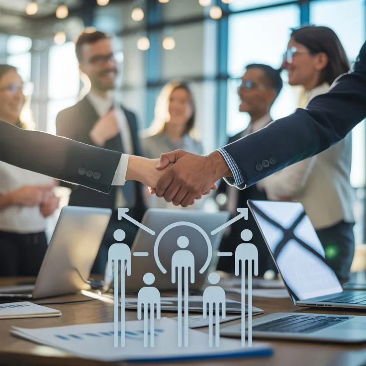Customer service team using AI communication workflows