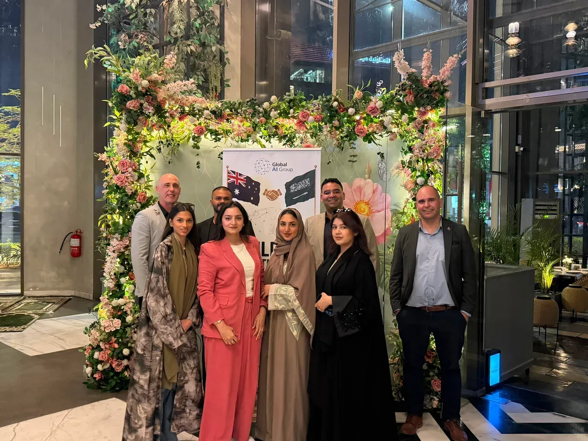Global AI Group team at a Saudi Arabia partnership event