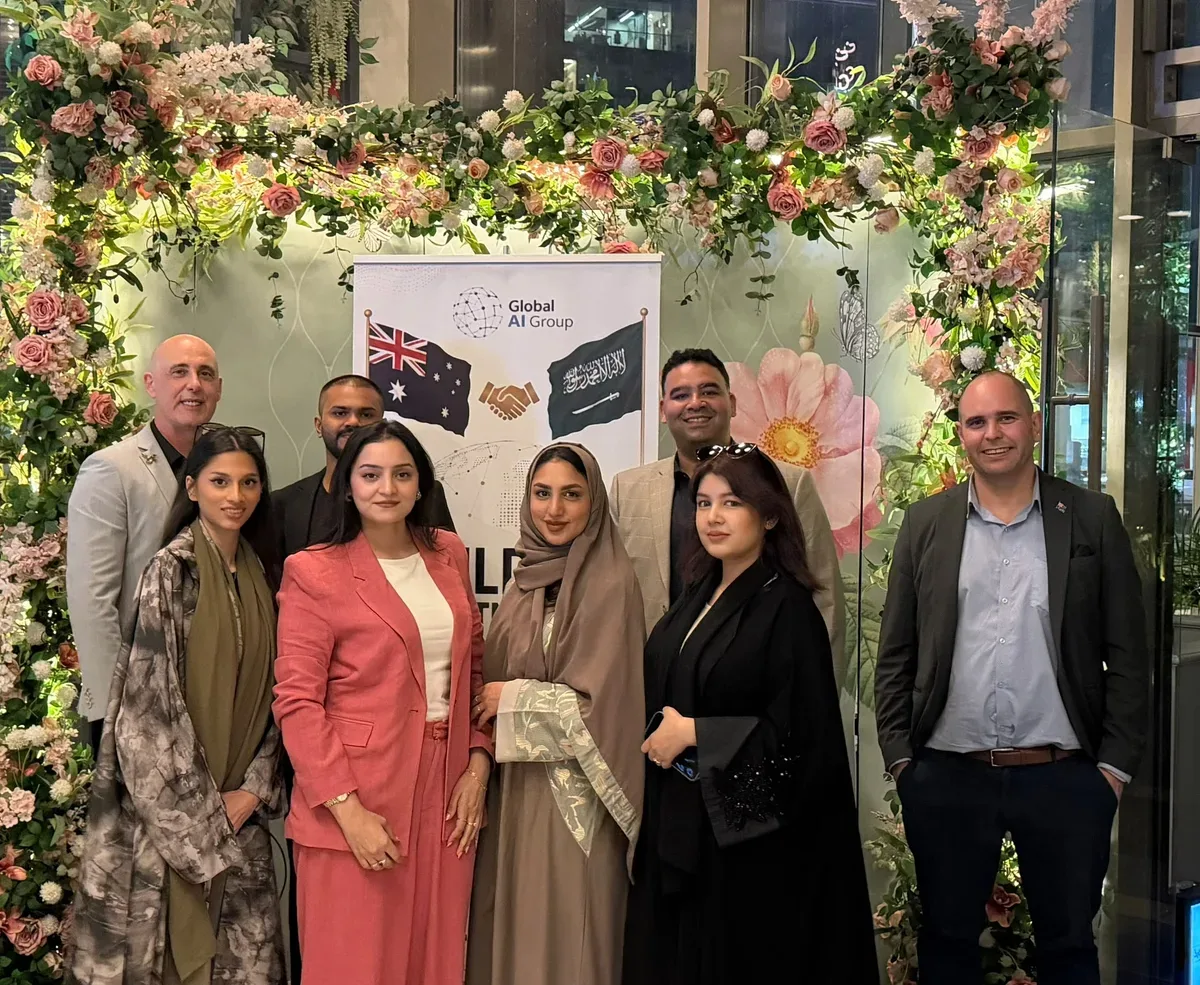 Global AI Group team at a partnership event