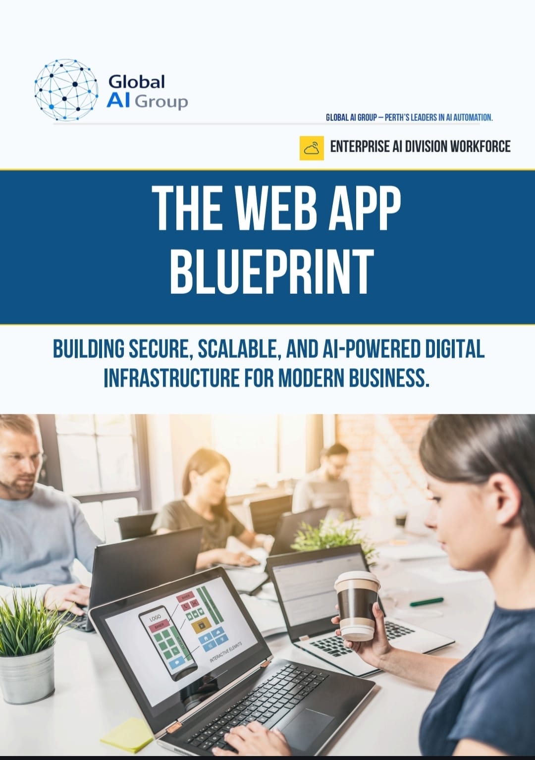 The Web App Blueprint e-book cover — secure, scalable digital infrastructure