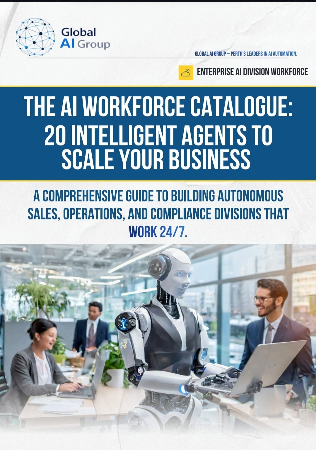 The AI Workforce Catalogue e-book cover — intelligent agents to scale your business