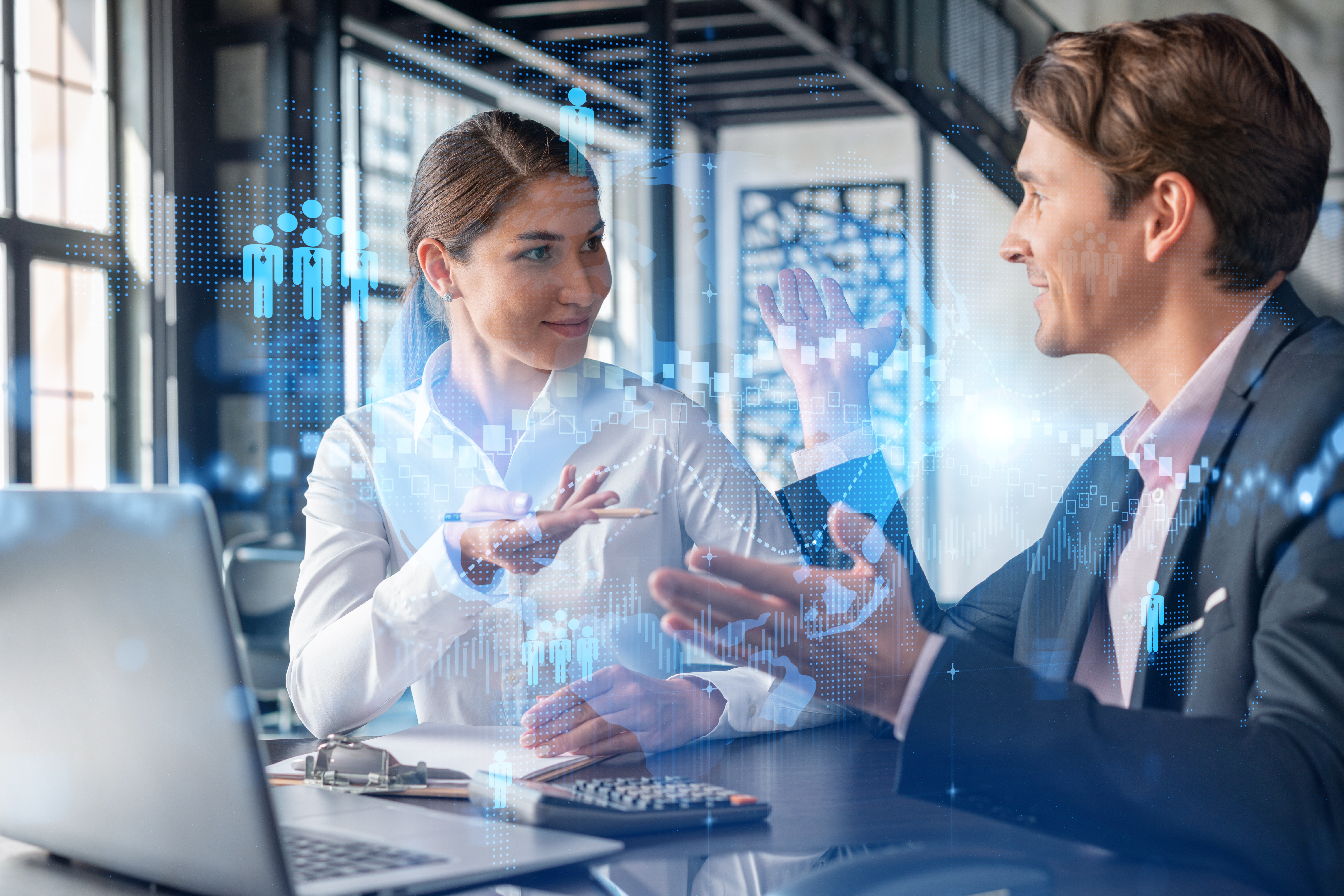 Agency partners collaborating on white label AI service delivery