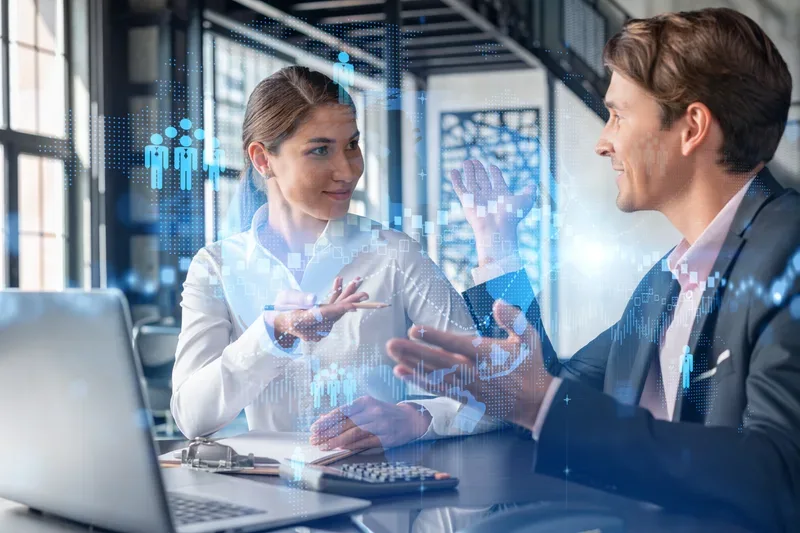 Agency partners collaborating on white label AI service delivery