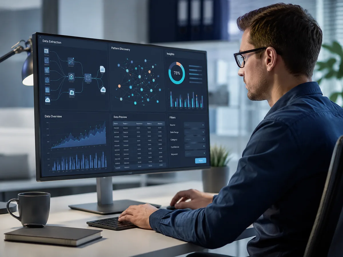 AI data mining and analytics dashboard