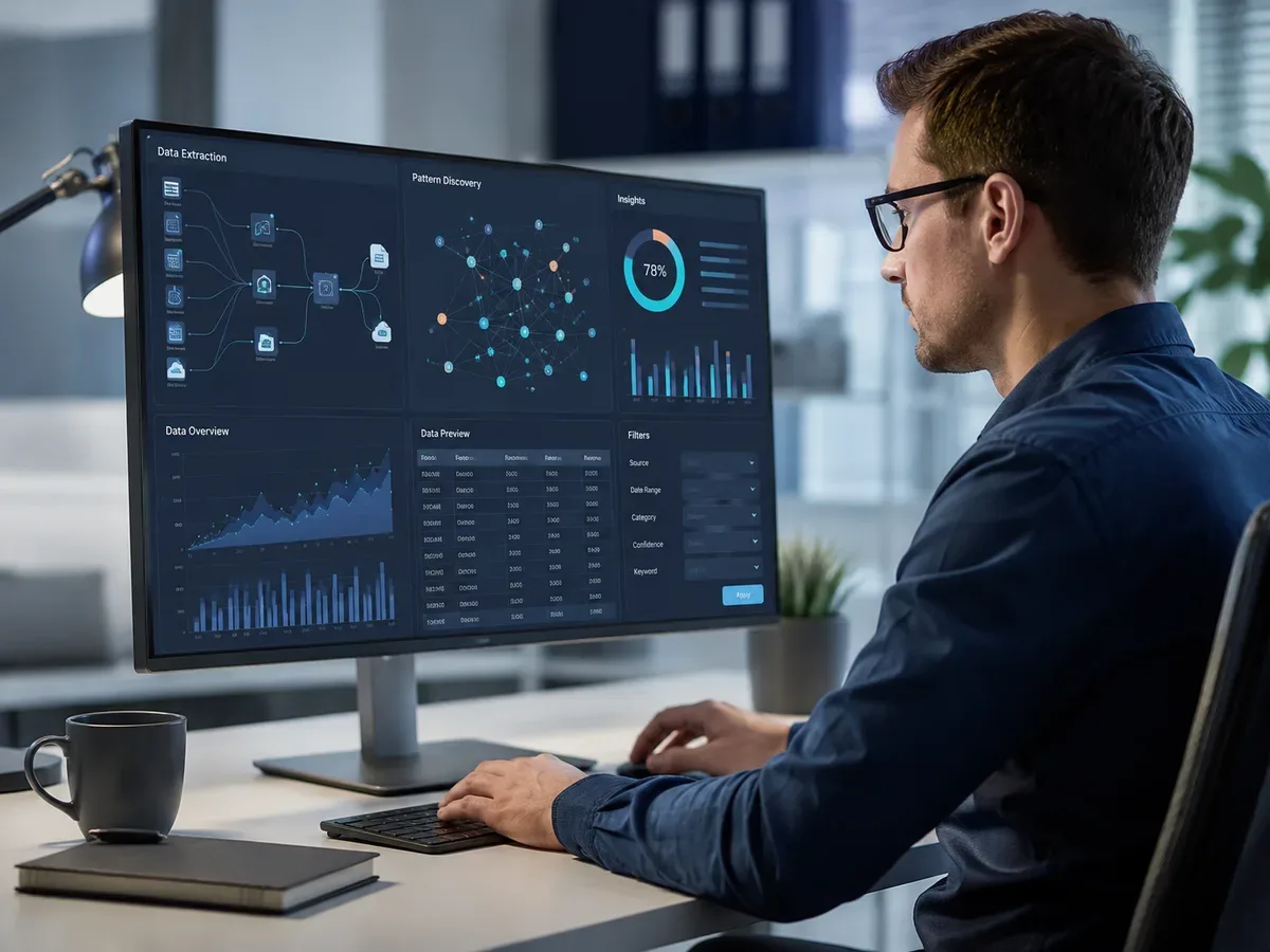 AI data mining and analytics dashboard