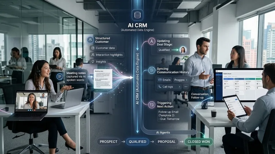 AI CRM Update Agent: How AI CRM Automation Helps Businesses Keep Customer Data Accurate, Save Time, and Improve Sales Follow-Up feature image