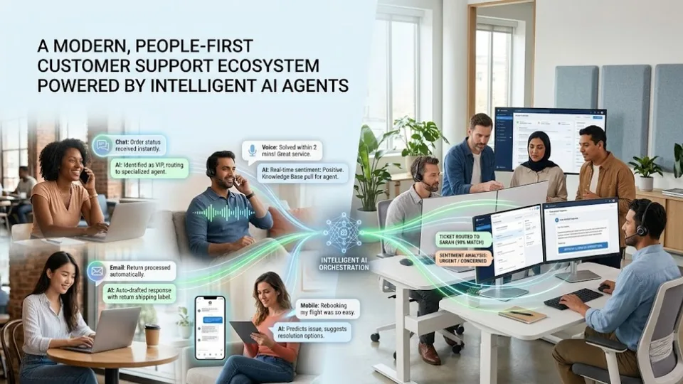 AI Customer Support Agent: How AI Customer Service Helps Businesses Deliver Faster Support and Better Customer Experience feature image